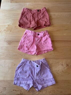 Girls Cat & Jack Garment Dye Shorts 4T 🩷 lot of 3 items
